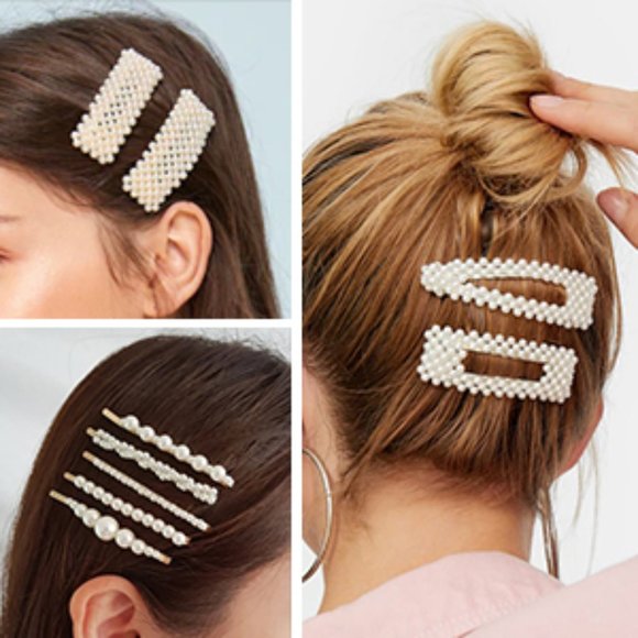 12 Pcs Pearl Hair Clips Large Hair Clips Pins - Picture 8 of 13